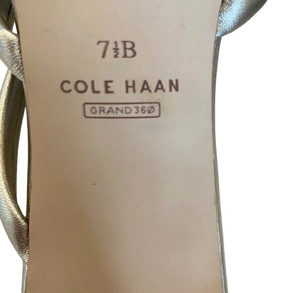 Cole Haan Adella Flare Heel Mul Sz 7.5 B Designer Leather Formal Elegant - Picture 6 of 10